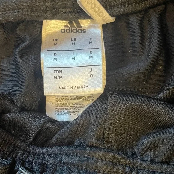 Adidas Men's Black Joggers with Triple White Stripes - Picture 2 of 5